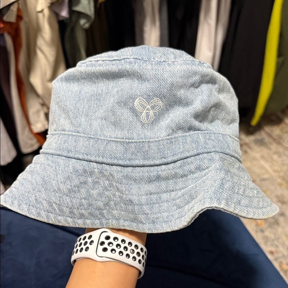 Aritzia Light Wash Denim Bucket Hat